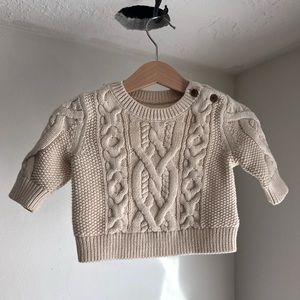 Baby cable knit sweater